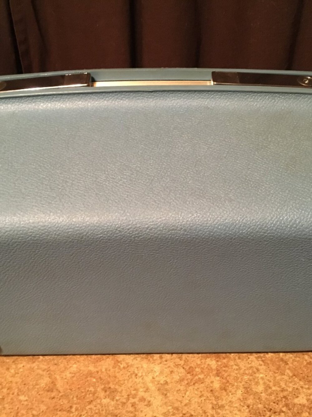 VINTAGE BLUE SAMSONITE MONTBELLO II LUGGAGE TRAVEL CASE CARRY-ON MAKE-UP NO KEY - Picture 7 of 9